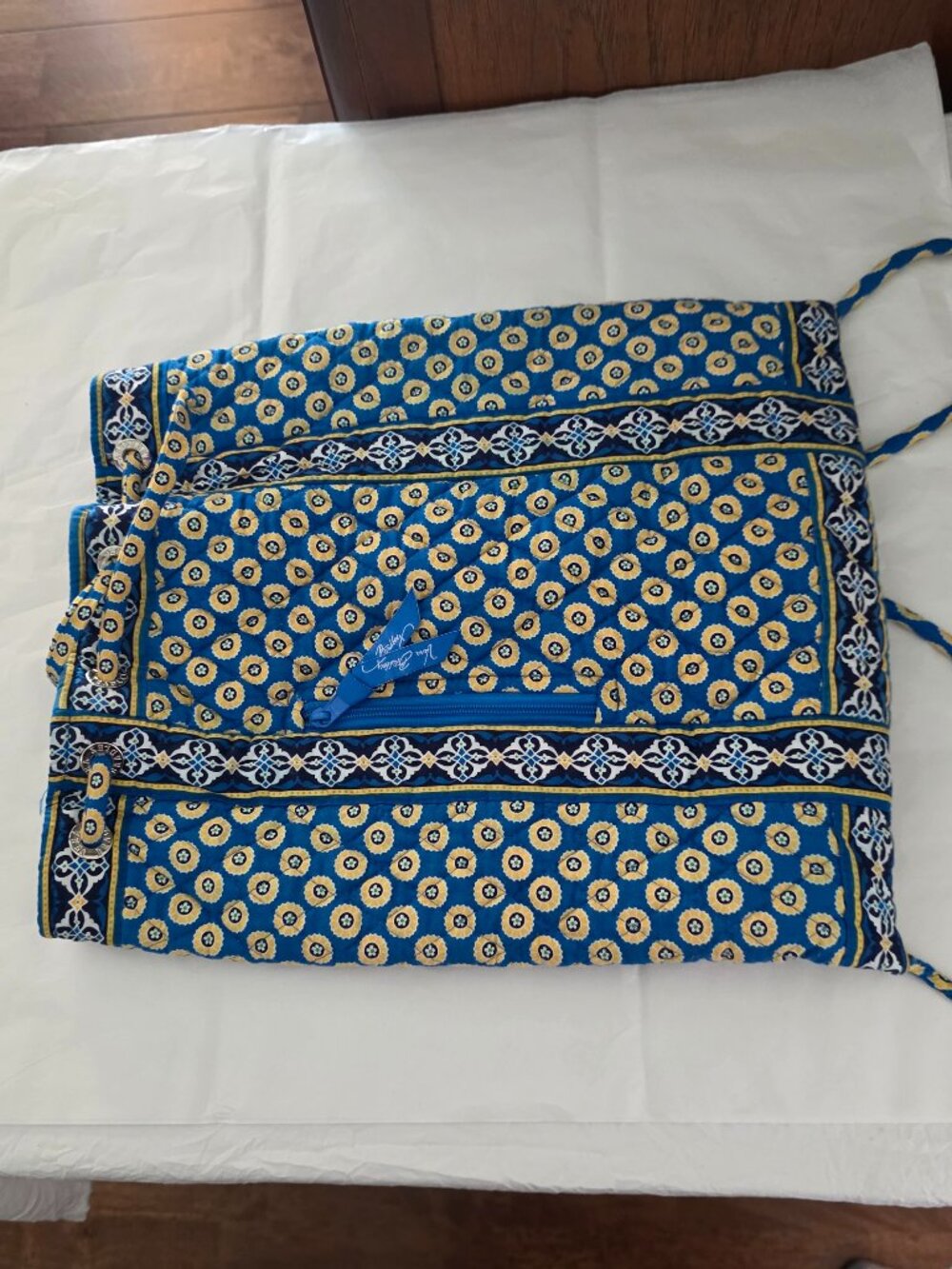 The VERA BRADLEY Retired Riviera Blue Small Backpack